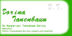 dorina tanenbaum business card